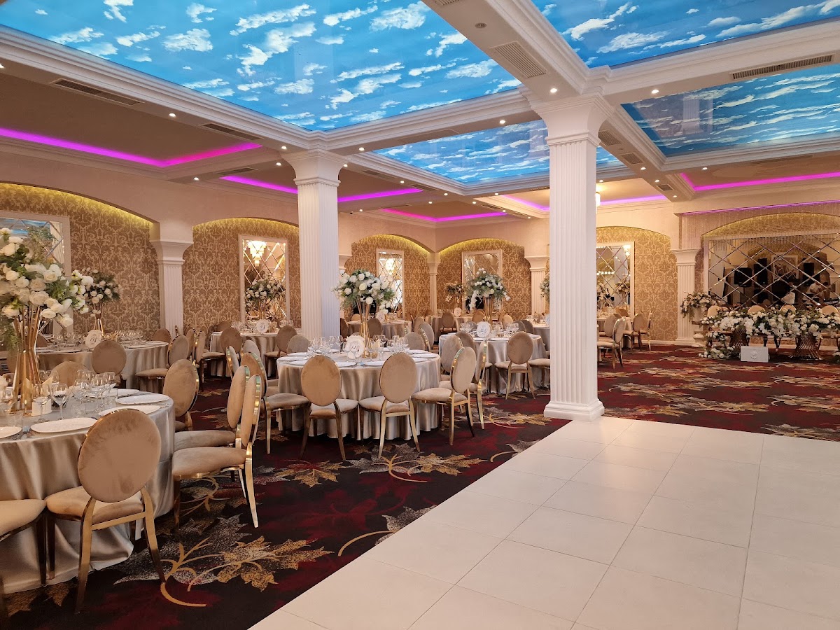 Sala Celeste Ballroom pregătită pentru eveniment